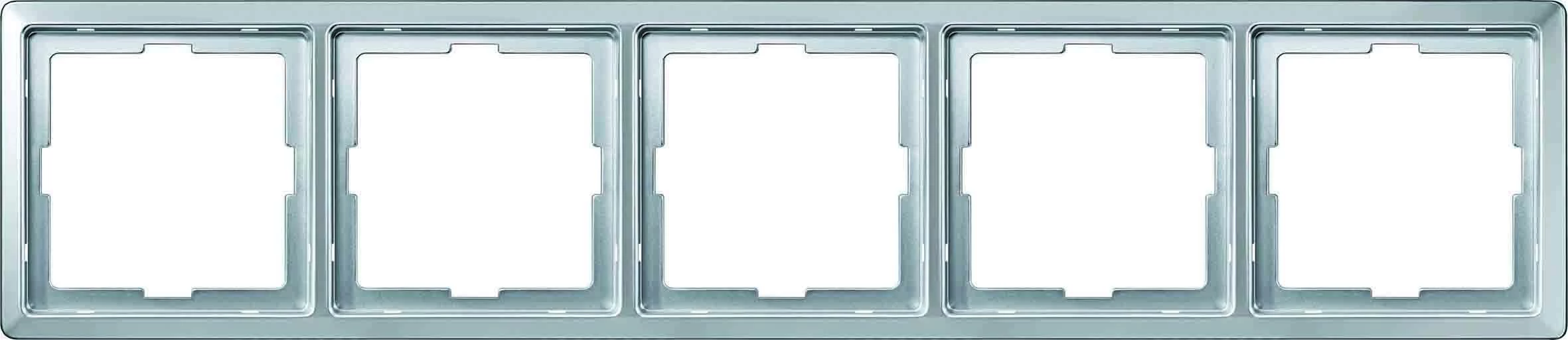  артикул MTN481560 название Рамка 5-ая (пятерная), цвет Алюминий, Artec