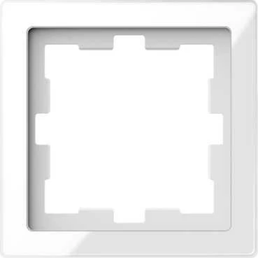  артикул MTN4010-6520 название Рамка 1-ая (одинарная), цвет Стекло Белый кристалл, D-Life